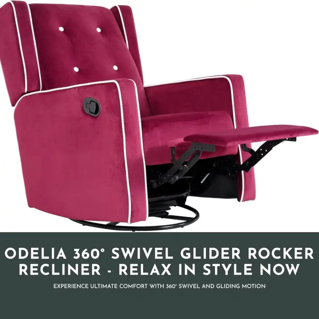 Odelia 360° Swivel Glider Rocker Recliner - Relax in Style Now