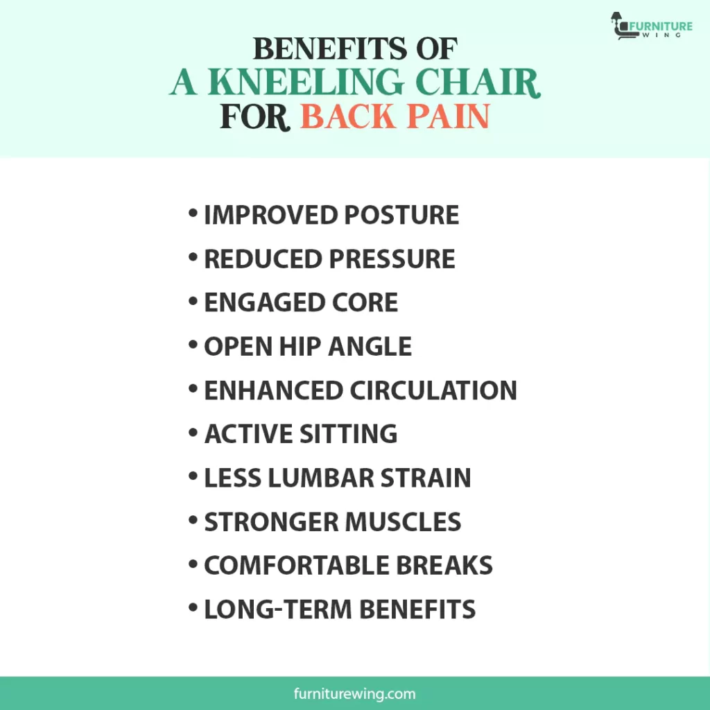 What are the benefits of a kneeling chair for back pain?